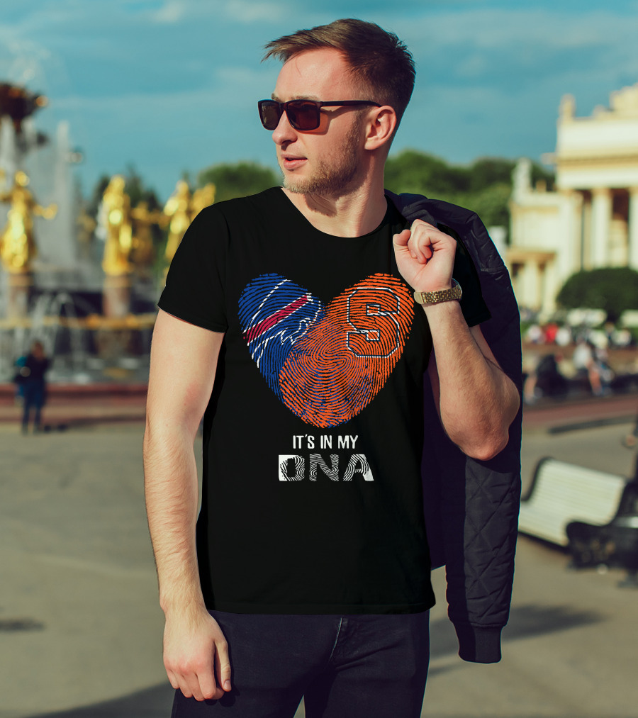 Bills Syracuse It's In My DNA Heart Fingerprint T-Shirt