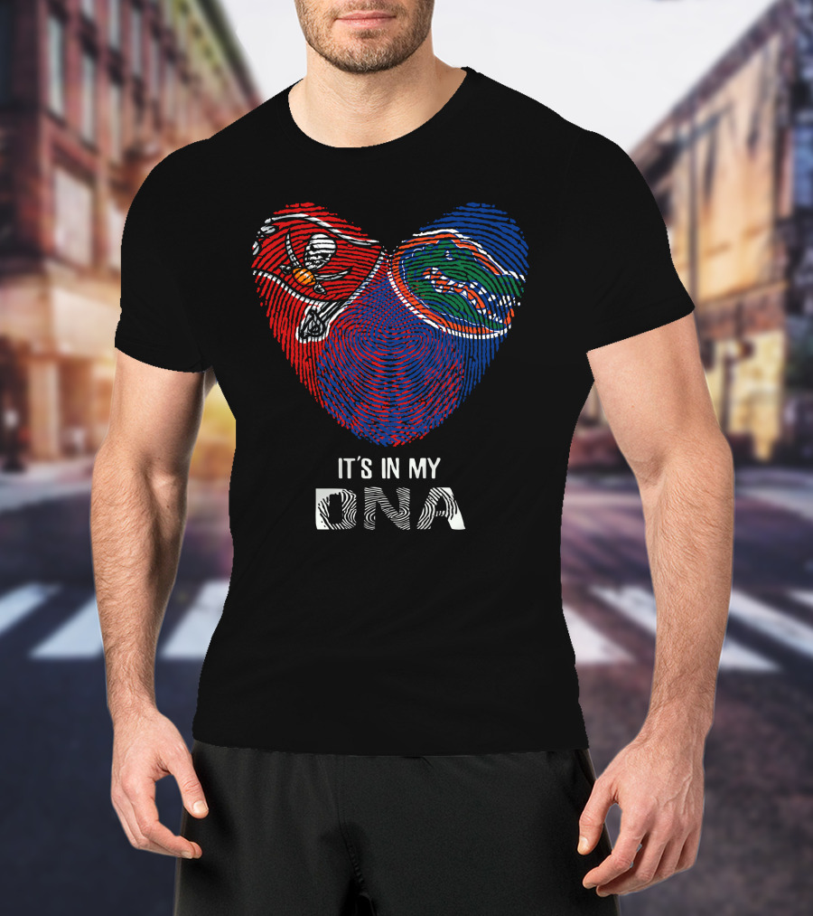 Buccaneers Gators Heart It's In My DNA T-Shirt