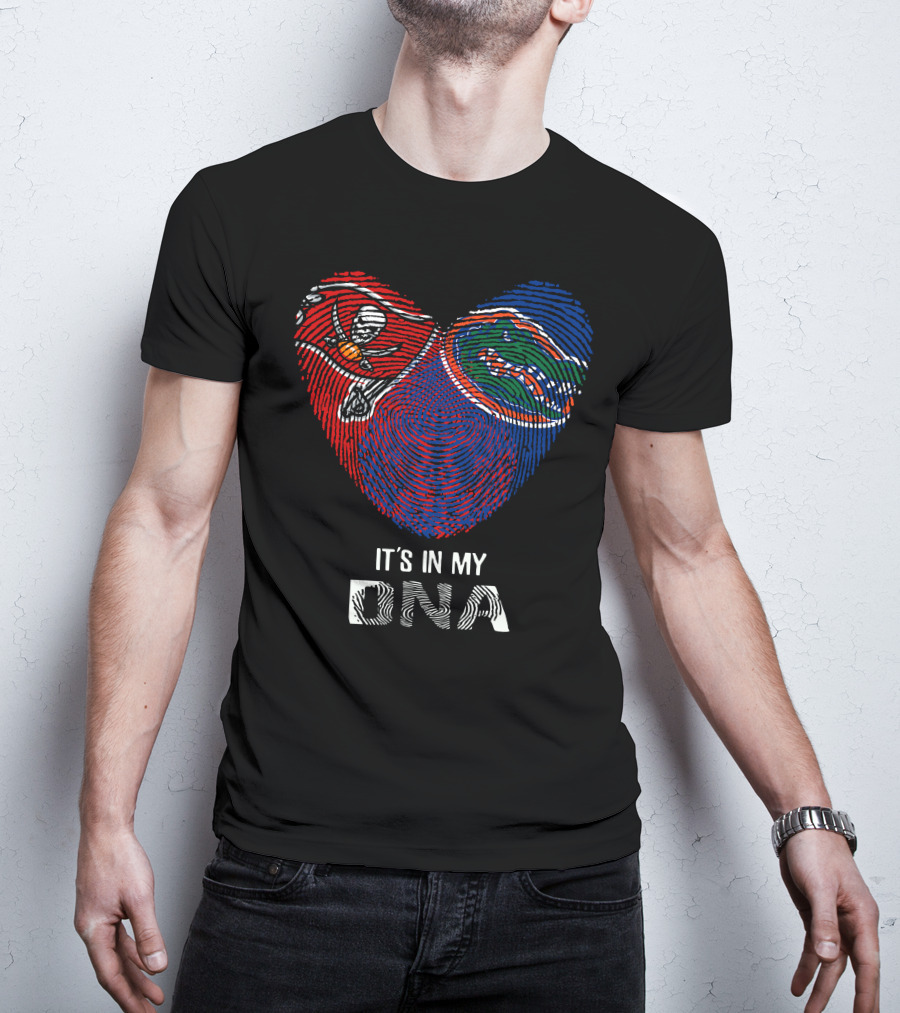 Buccaneers Gators Heart It's In My DNA T-Shirt