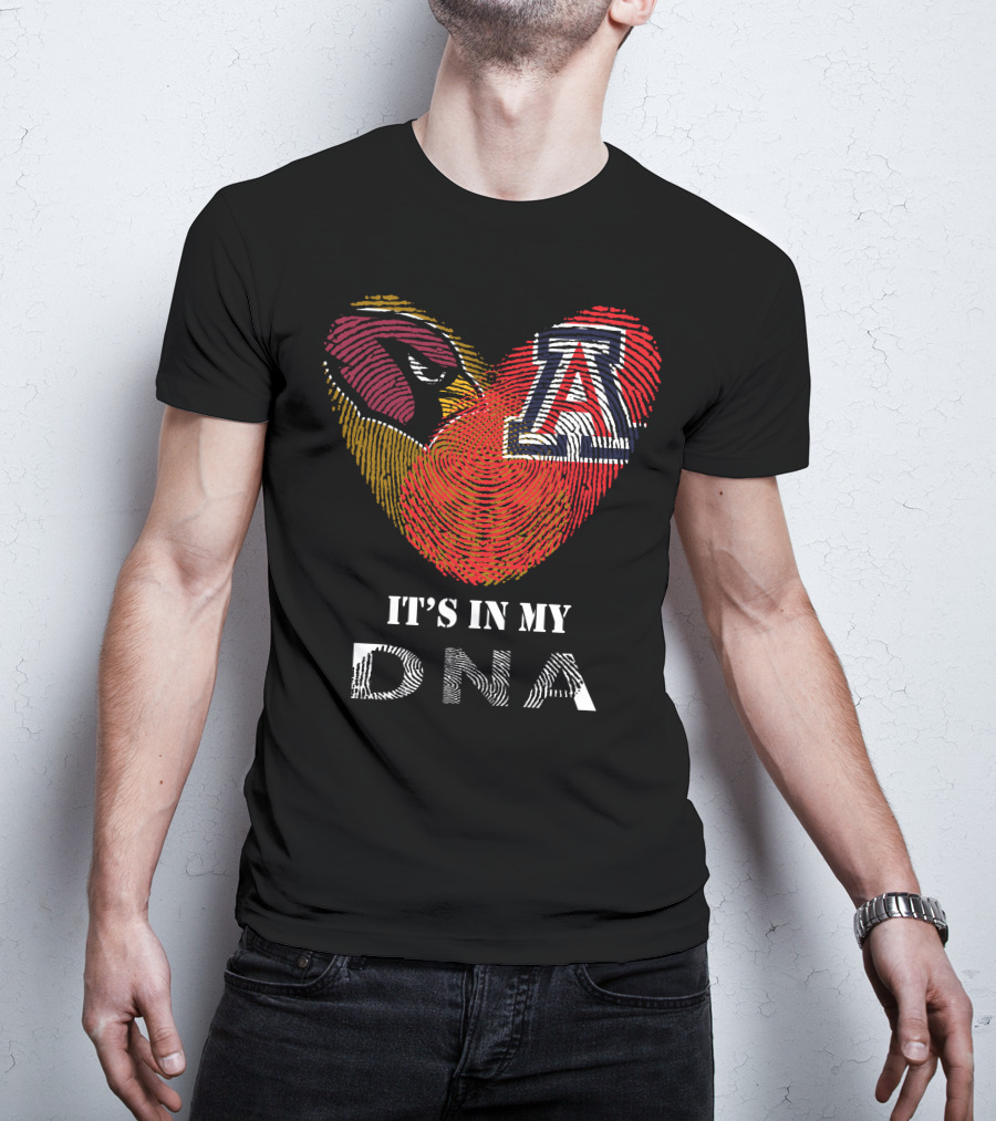 Cardinals Arizona Wildcats Heart It's In My DNA T-Shirt