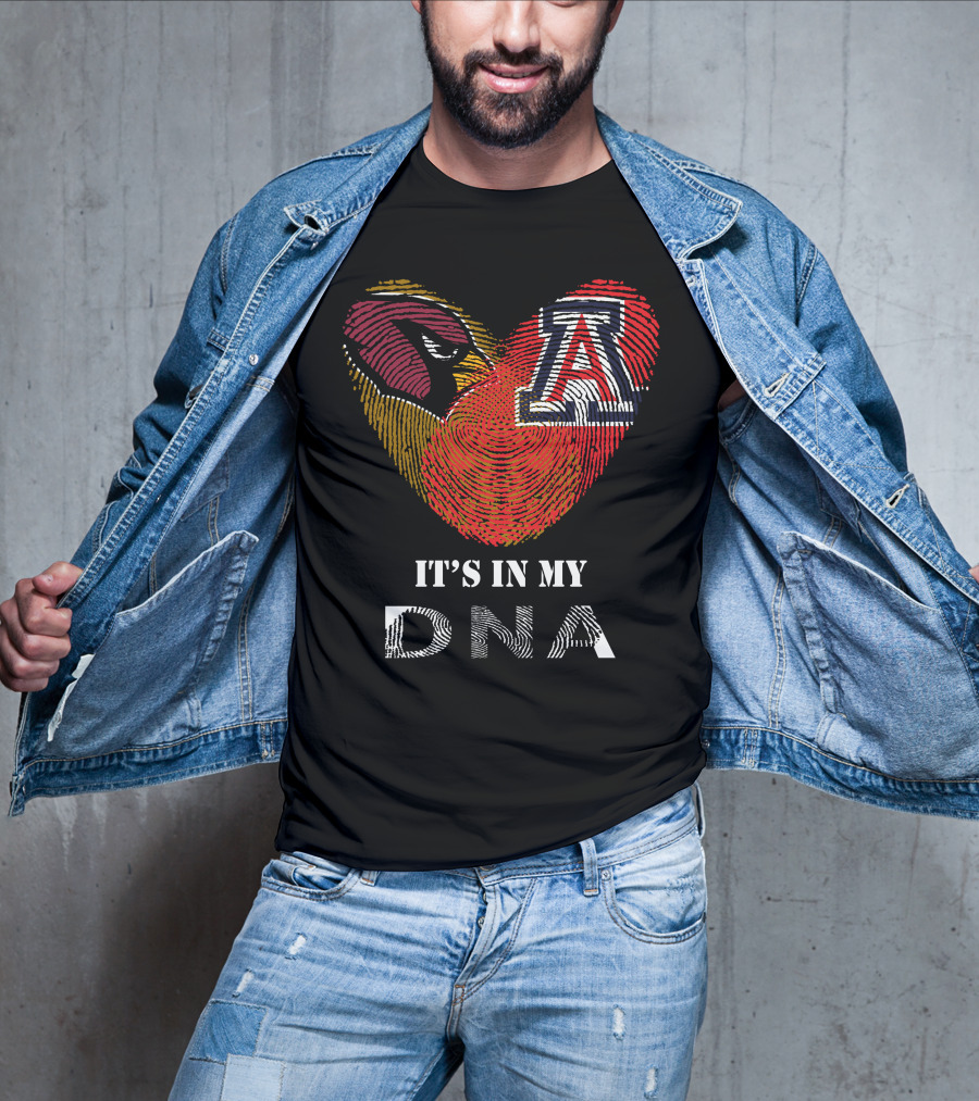 Cardinals Arizona Wildcats Heart It's In My DNA T-Shirt