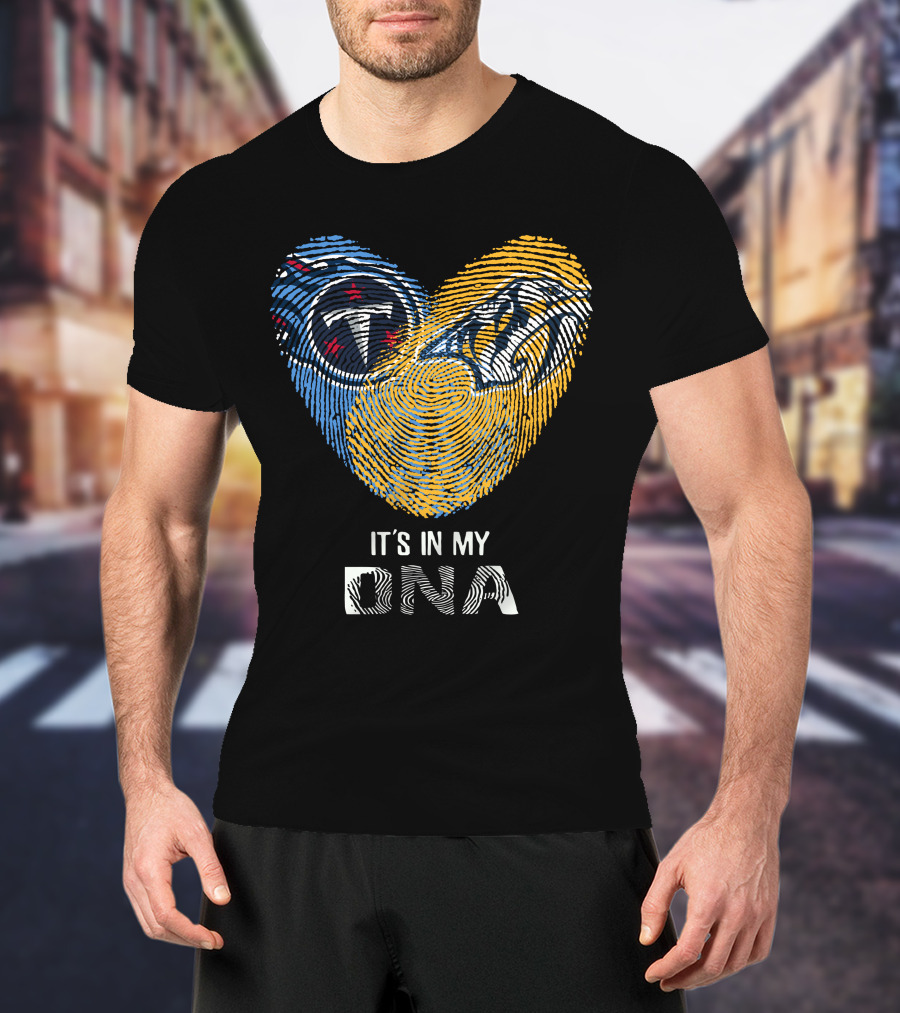 Tennessee Titans And Nashville Predators It's In My DNA T-Shirt