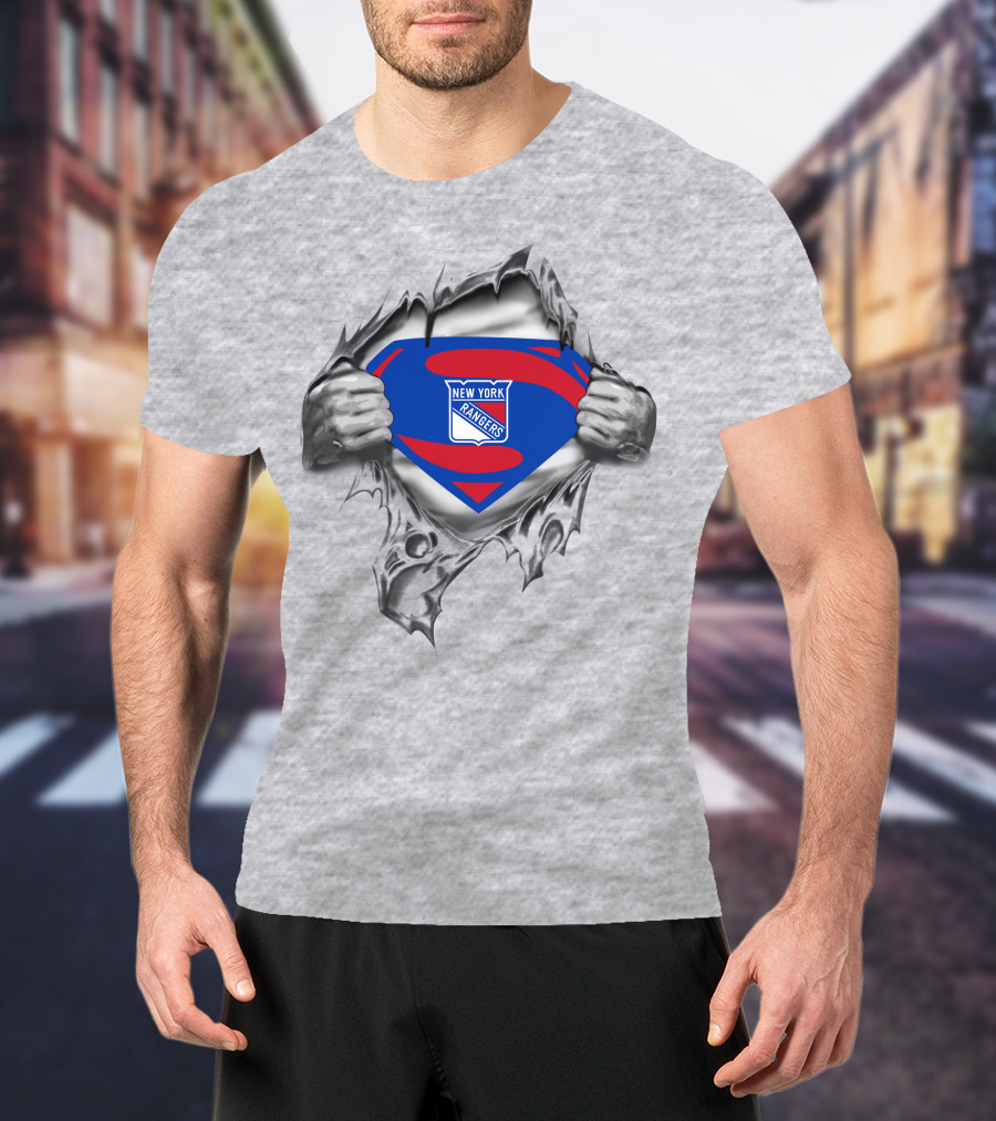 New York Rangers Superman Logo Mashup T-Shirt