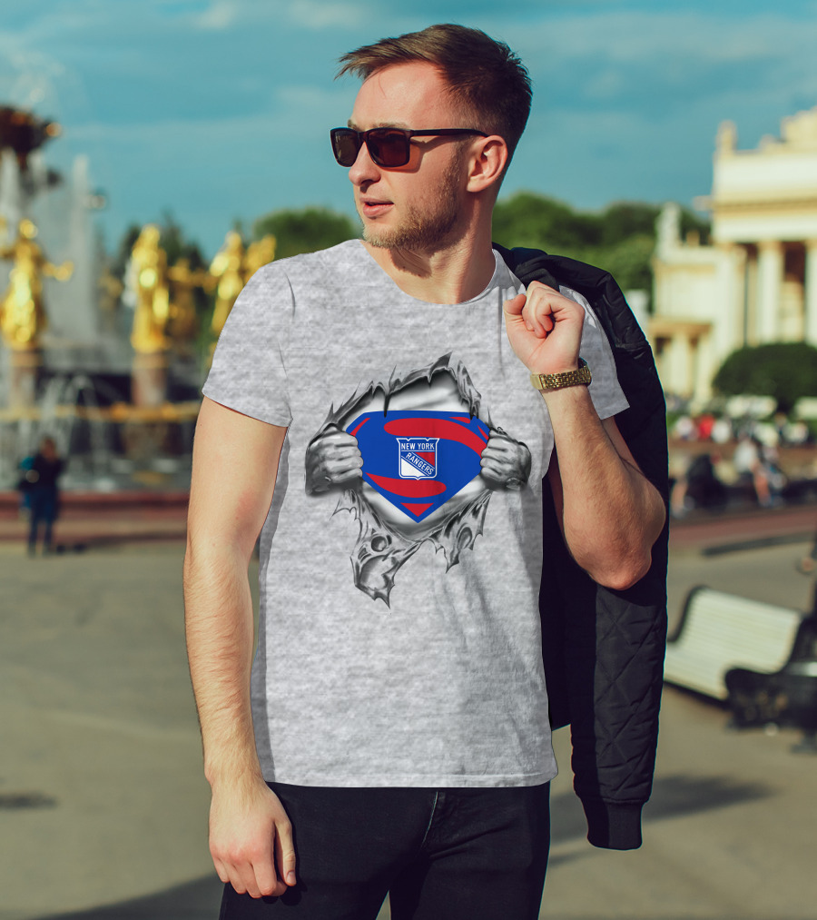 New York Rangers Superman Logo Mashup T-Shirt