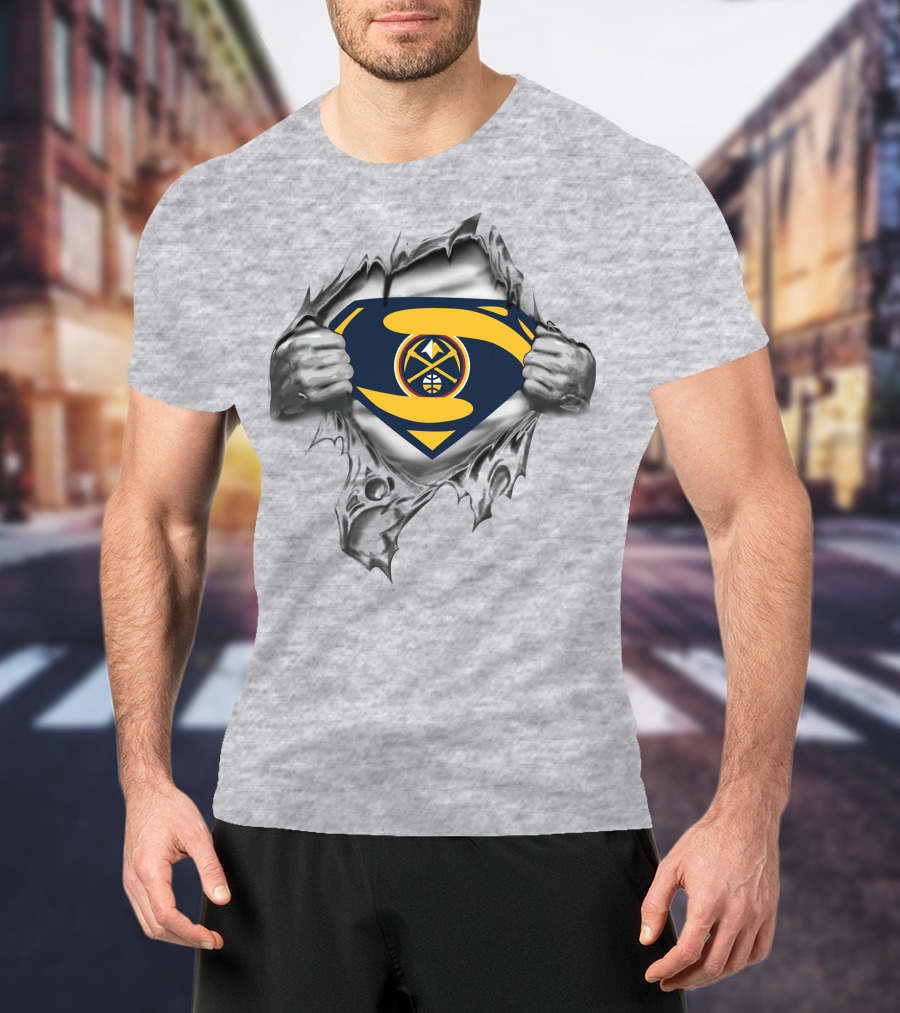 Denver Nuggets Superman Logo Burst T-Shirt