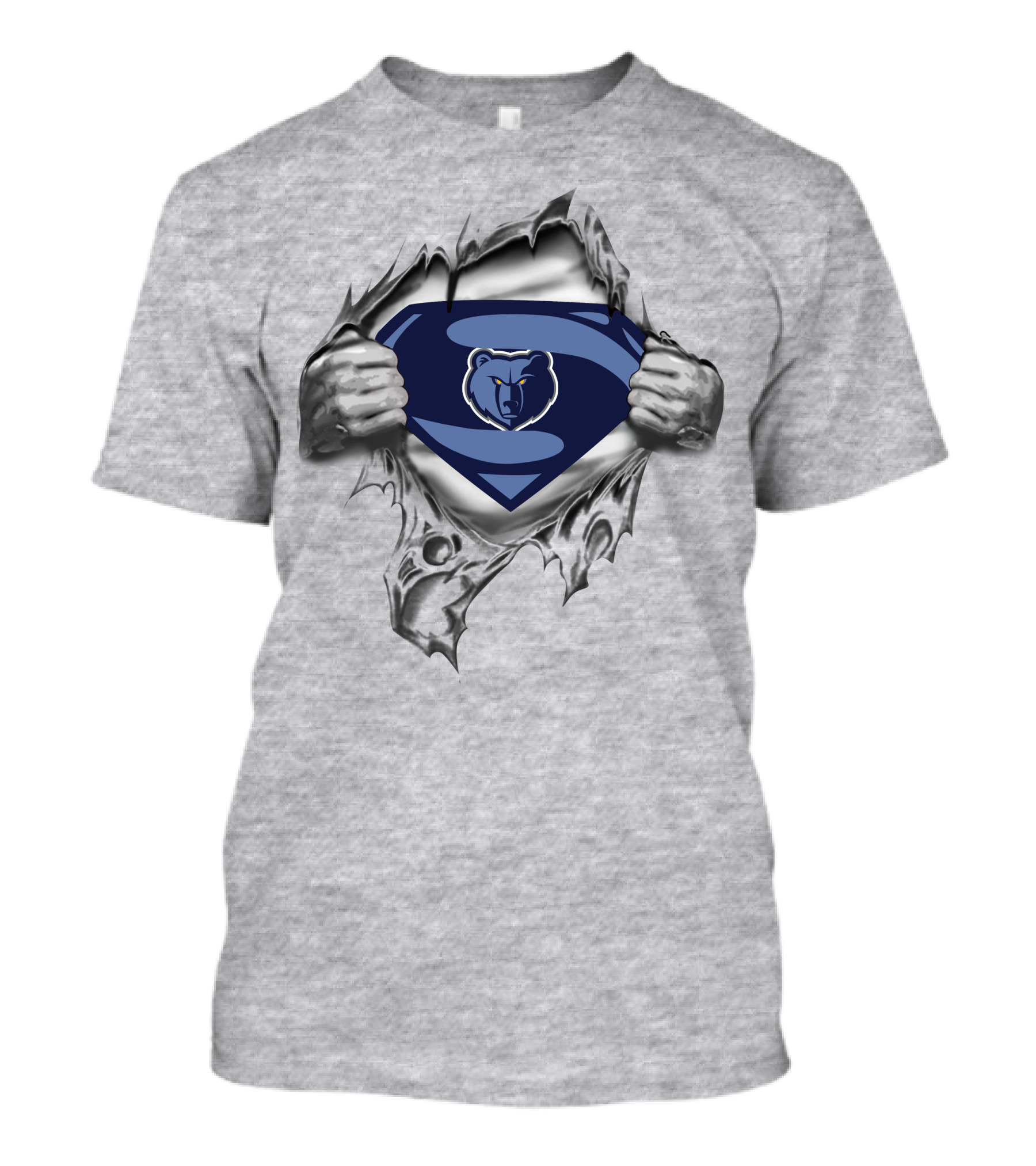 Memphis Grizzlies Superman Logo Bear T-Shirt