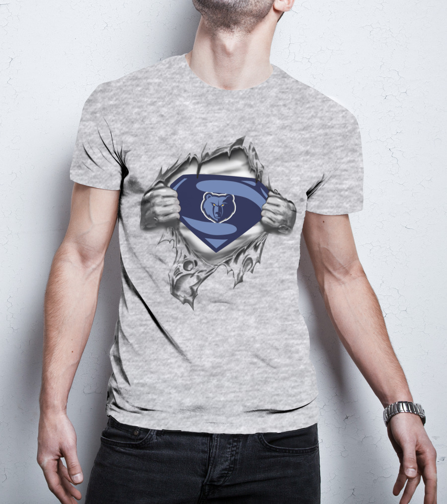 Memphis Grizzlies Superman Logo Bear T-Shirt