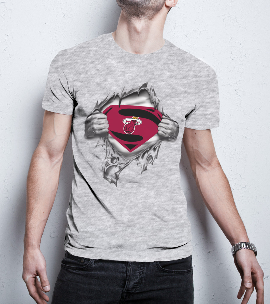 Miami Heat Superman Logo Fusion T-Shirt