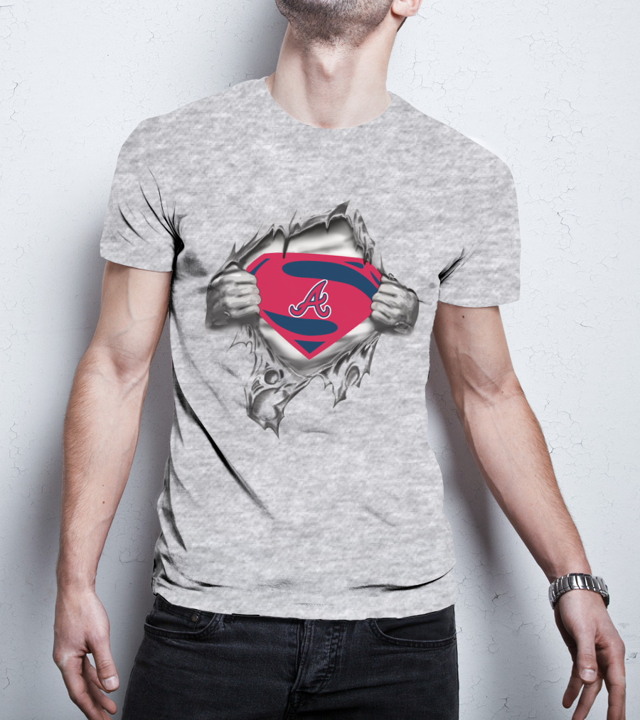Atlanta Braves Superman Baseball Hero T-Shirt