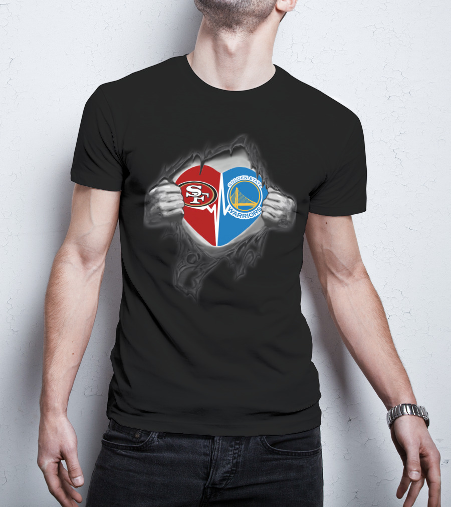 49Ers Golden State Warriors Heart T-Shirt
