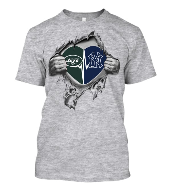 Heartfelt Jets Yankees T-Shirt