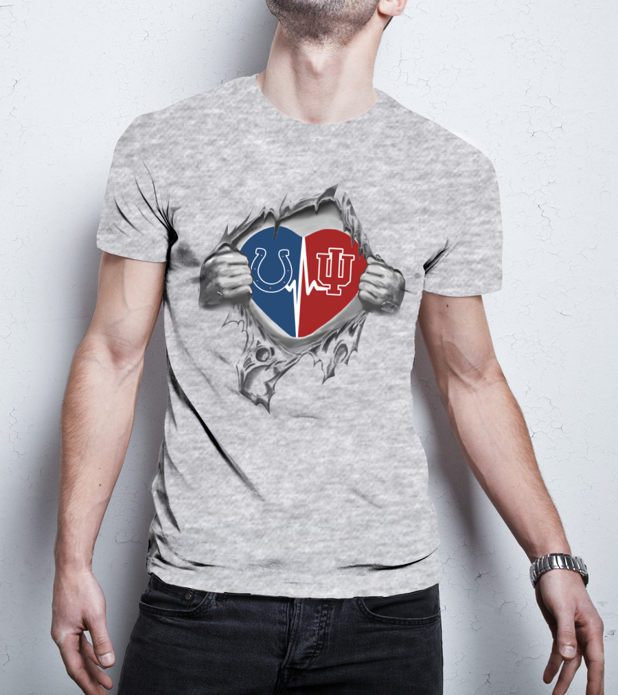Colts IU Heartbeat Torn Open T-Shirt