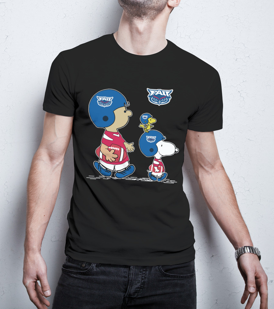 Florida Atlantic FAU Snoopy Football Peanuts Characters T-Shirt