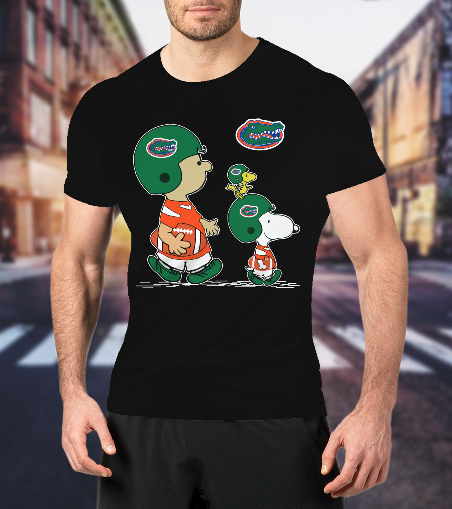 Florida Gators Snoopy And Woodstock Football Team Fan Gear T-Shirt