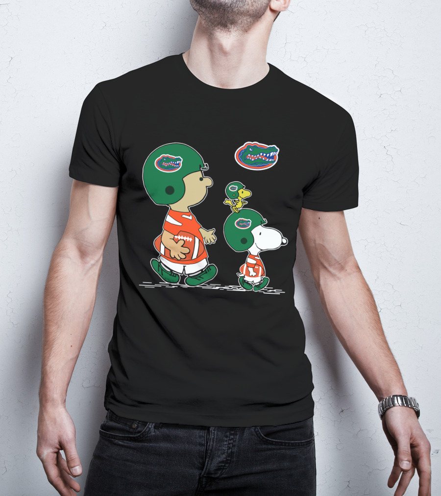 Florida Gators Snoopy And Woodstock Football Team Fan Gear T-Shirt