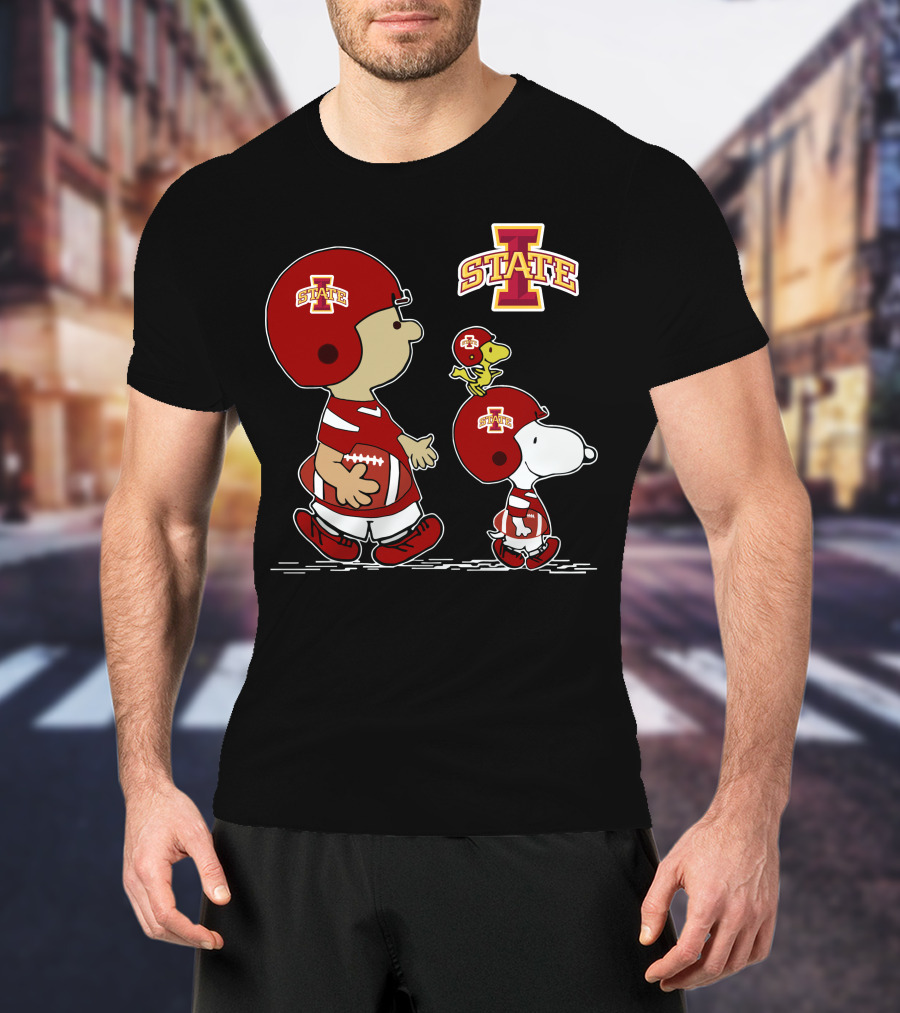 Iowa State Cyclones Snoopy And Woodstock Football Gear T-Shirt