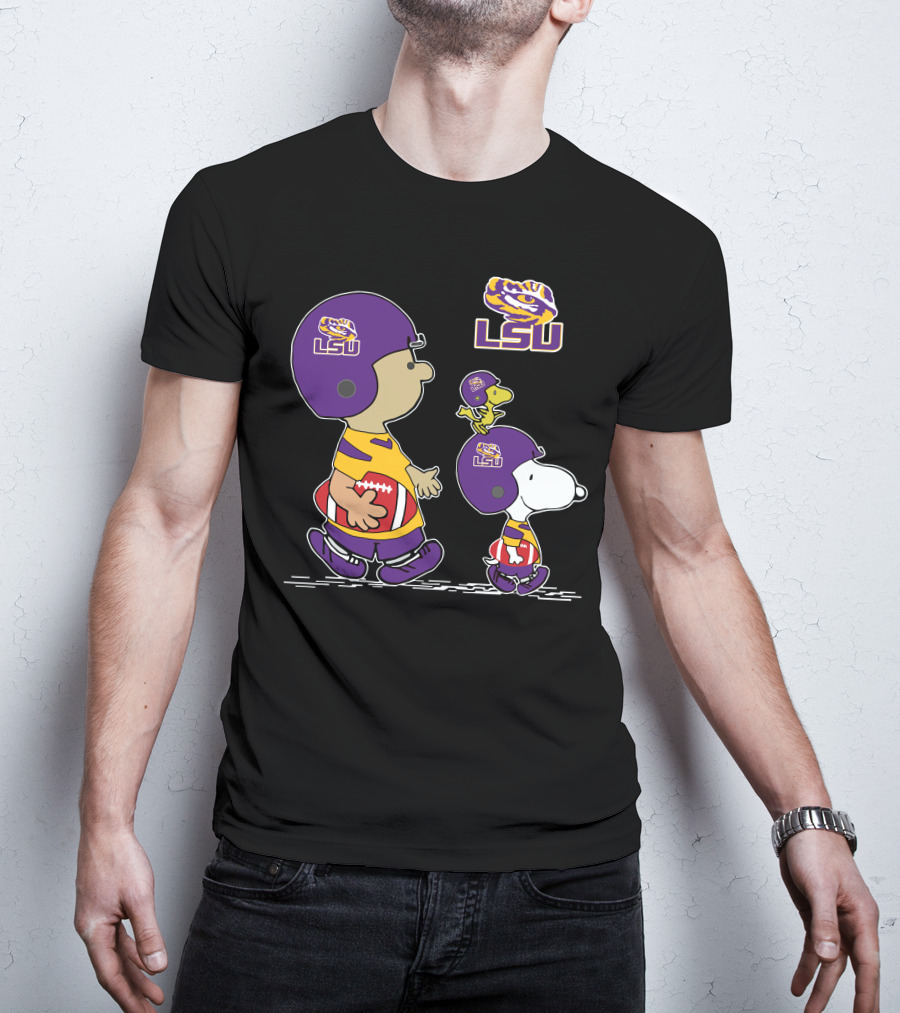 LSU Tigers Snoopy Woodstock Football Players T-Shirt