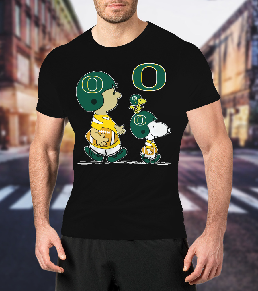Oregon Ducks Snoopy Woodstock University Football Peanuts Charlie Brown T-Shirt