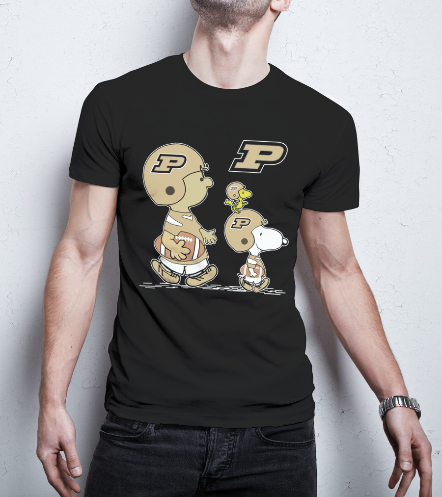 Purdue Peanuts Snoopy Football Helmet T-Shirt