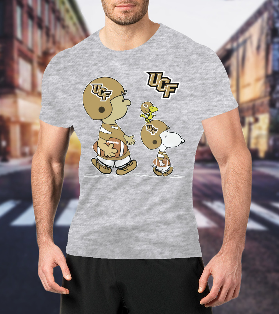 UCF Snoopy Football Charlie Woodstock Helmet Peanuts T-Shirt