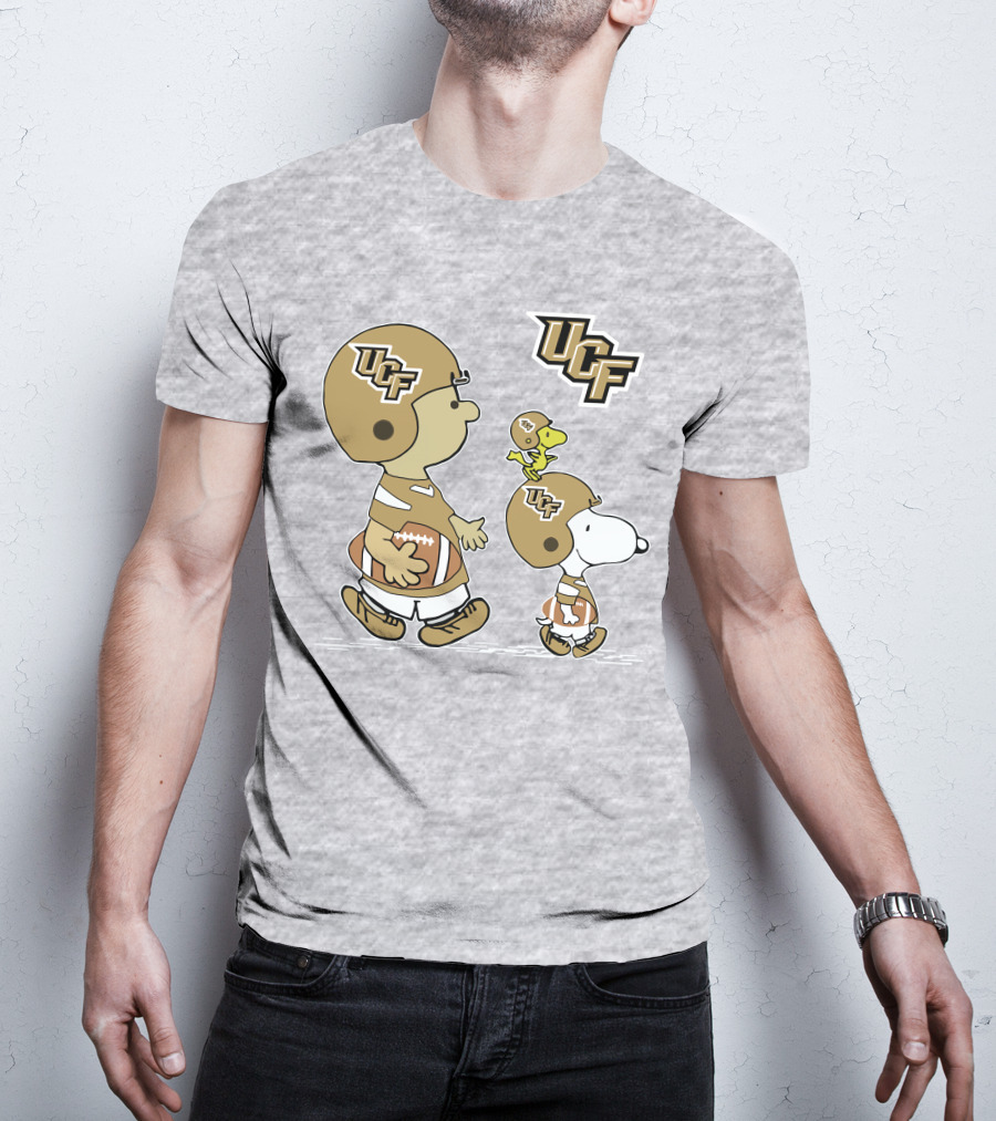UCF Snoopy Football Charlie Woodstock Helmet Peanuts T-Shirt