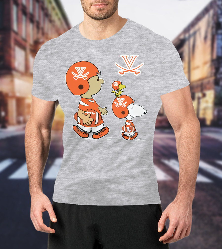 Virginia Cavaliers Snoopy Charlie Brown Football Peanuts T-Shirt