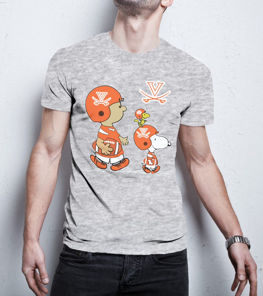 Virginia Cavaliers Snoopy Charlie Brown Football Peanuts T-Shirt