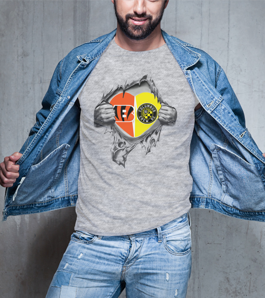 Bengals Columbus Crew SC Heart T-Shirt