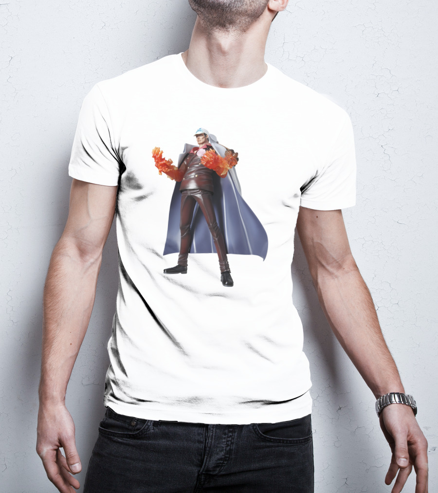Akainu Sakazuki One Piece Character With Flame Fists T-Shirt