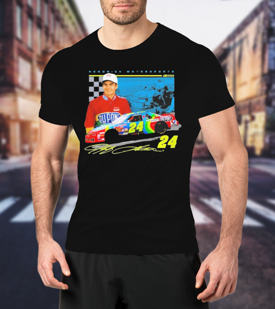 Jeff Gordon DuPont NASCAR 24 Hendrick Motorsports Legends Car Racing Team Collection T-Shirt