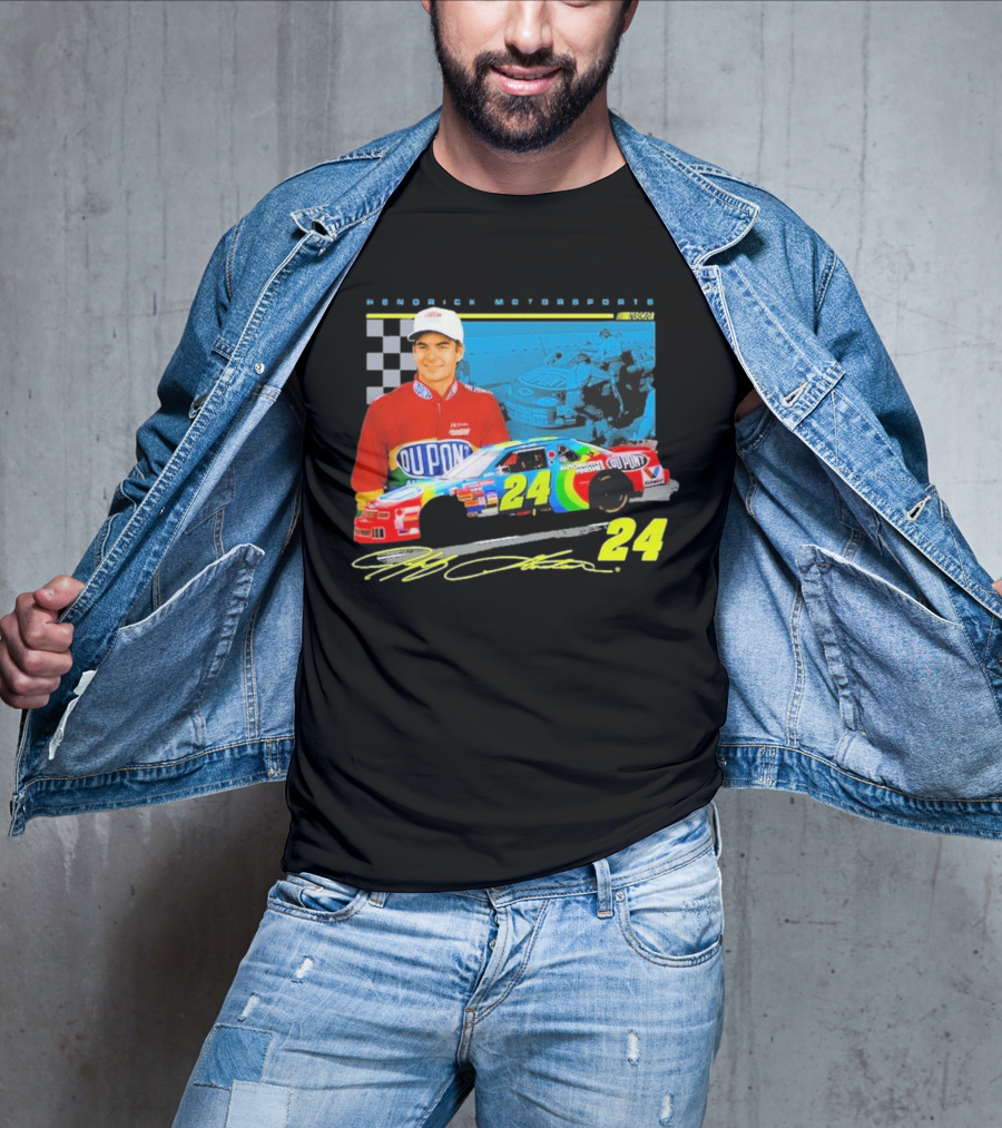 Jeff Gordon DuPont NASCAR 24 Hendrick Motorsports Legends Car Racing Team Collection T-Shirt