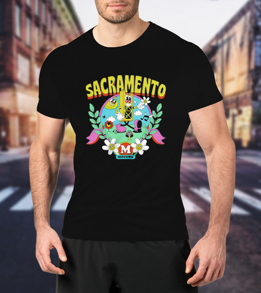 University Of Sacramento Midtown Cartoon Crest T-Shirt