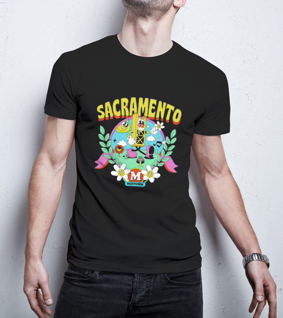 University Of Sacramento Midtown Cartoon Crest T-Shirt