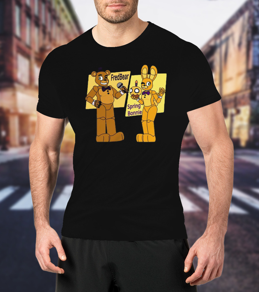 FredBear And Springbonnie Animatronic Duo From Five Nights At Freddy's T-Shirt