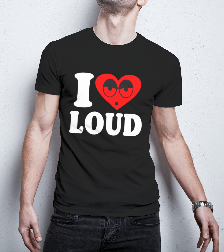 I Love Loud Heart Glasses Emoji T-Shirt