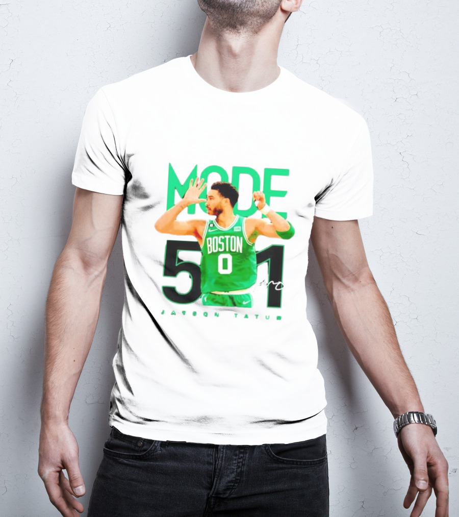Jayson Tatum Boston Mode 51 Signature Points Game T-Shirt