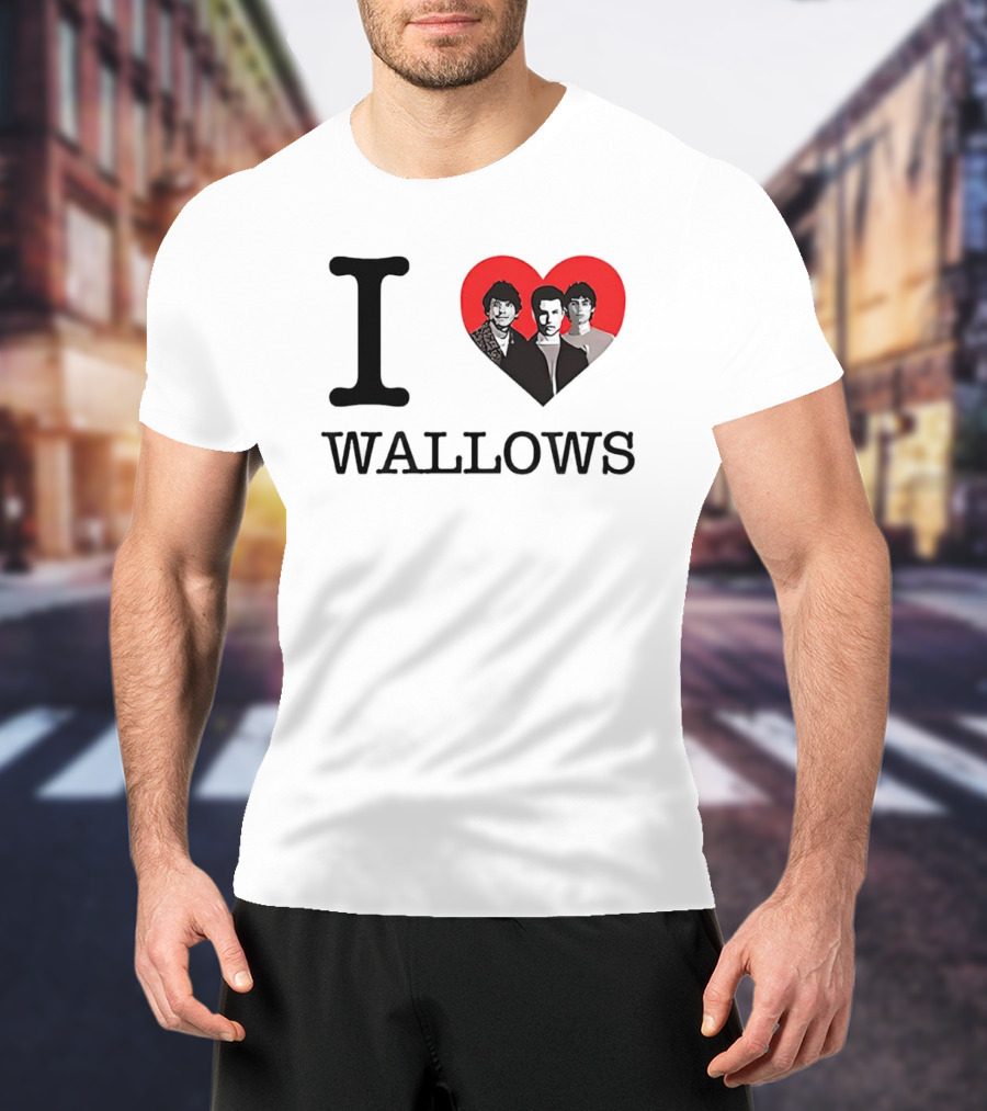 I Love Wallows Band Trio Red Heart T-Shirt