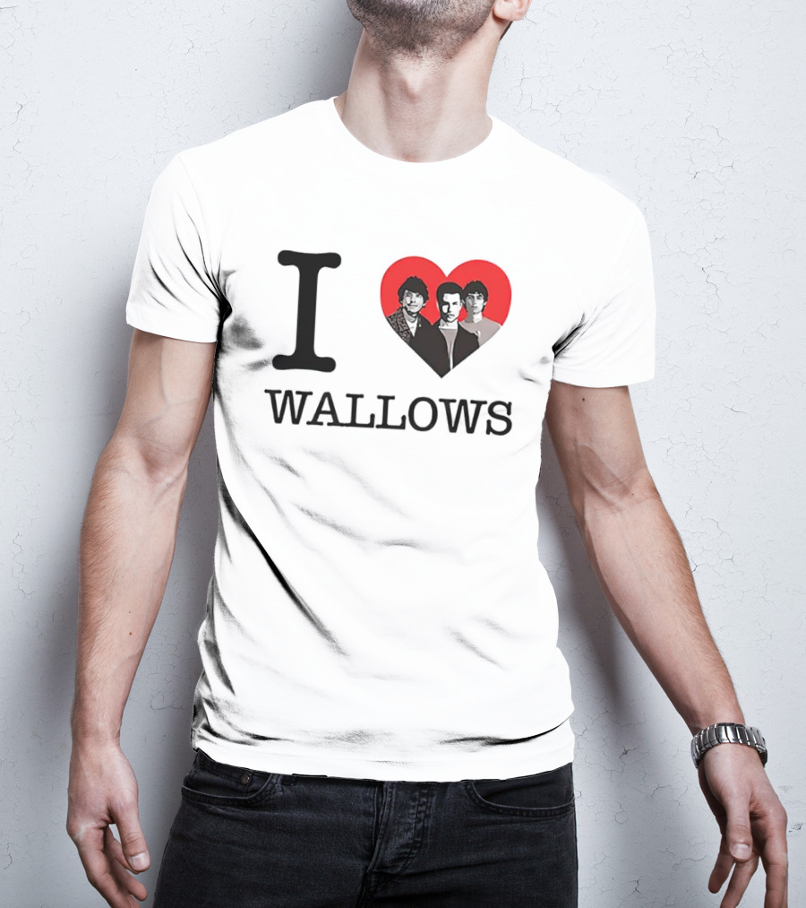 I Love Wallows Band Trio Red Heart T-Shirt