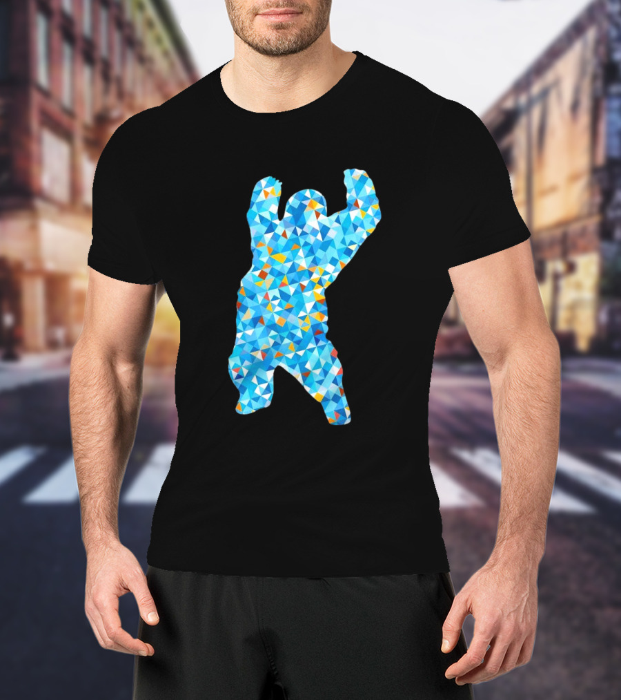 Monster Madness Polygon Pattern Style Gorilla Shape T-Shirt