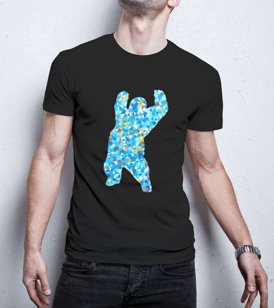 Monster Madness Polygon Pattern Style Gorilla Shape T-Shirt