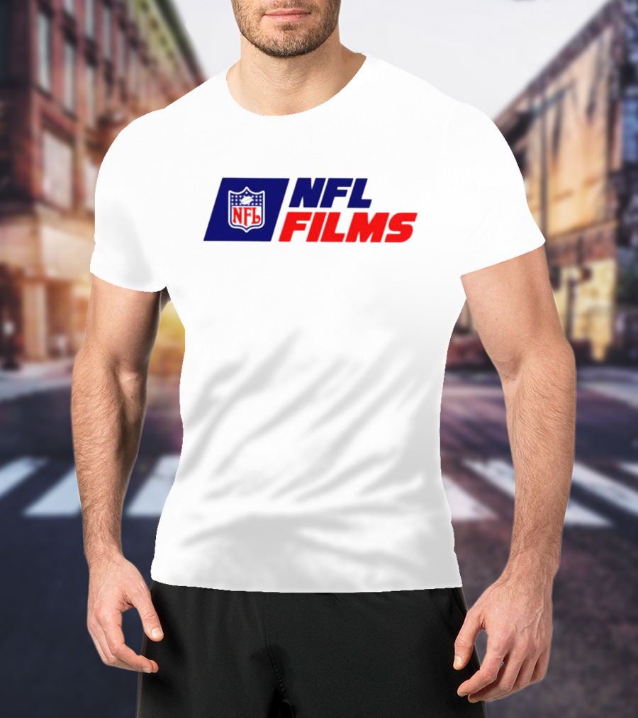 NFL Films Official Logo With Red And Blue Shield T-Shirt