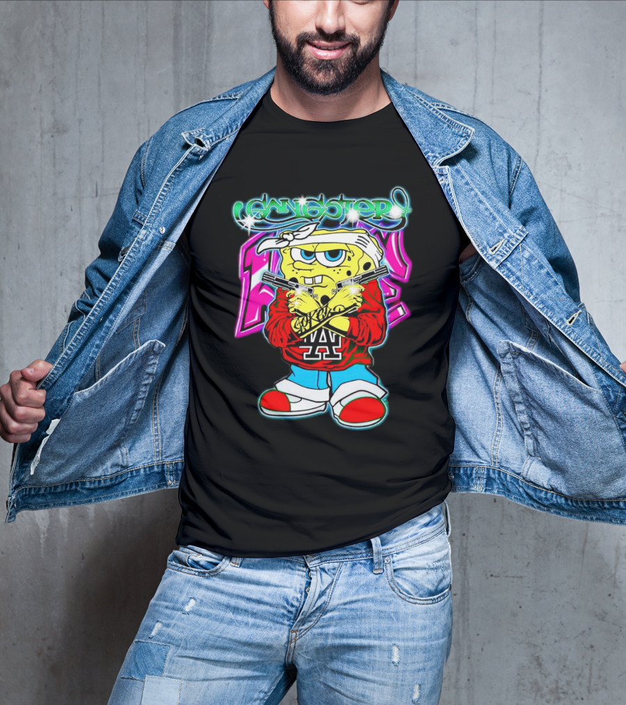 Gangster SpongeBob LA Crossed Arms T-Shirt