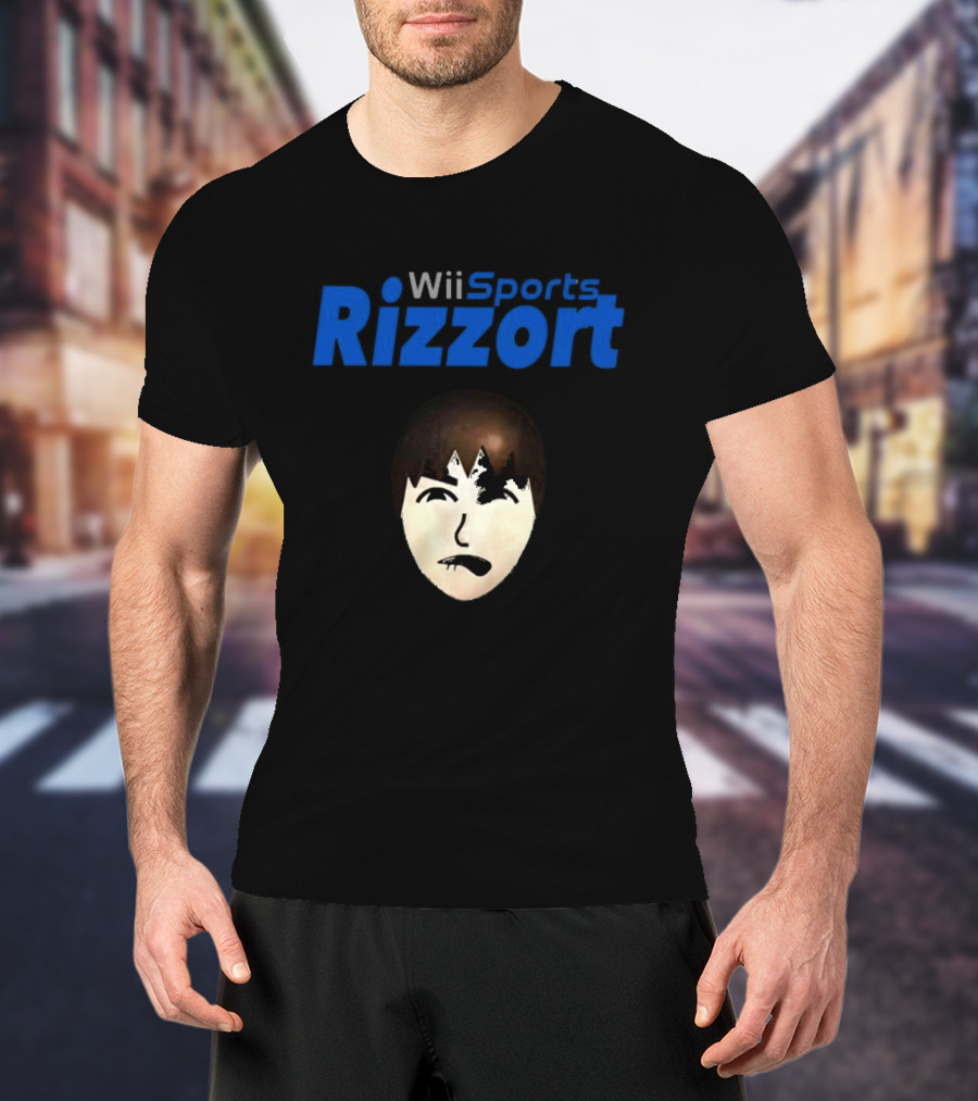 Wii Sports Rizzort Meme Gaming Parody With Character Face T-Shirt