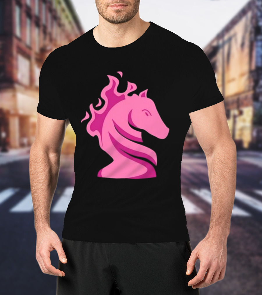 Gotham Knights Chess Symbolic Flaming Horse T-Shirt
