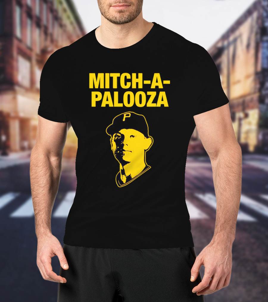 Pittsburgh Pirates Mitch-a-Palooza Bold Yellow Baseball Player T-Shirt