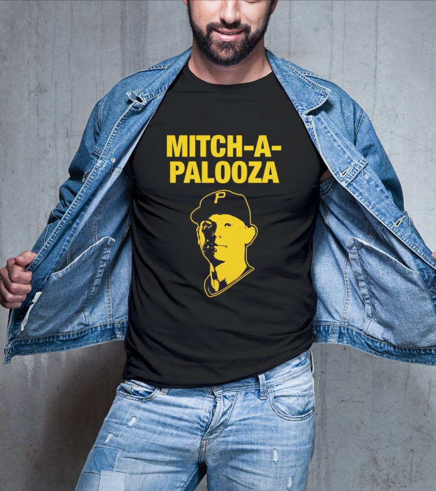 Pittsburgh Pirates Mitch-a-Palooza Bold Yellow Baseball Player T-Shirt