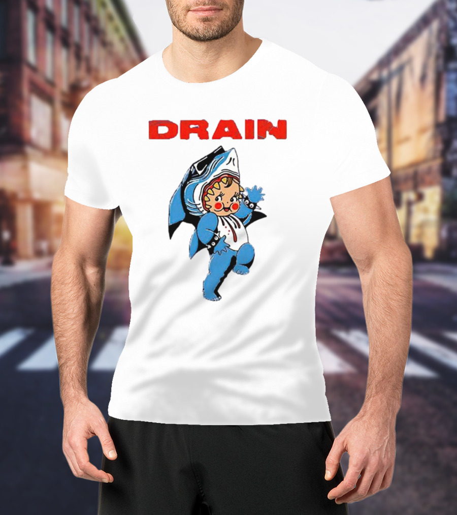 Drain Kewpie Shark Costume Charm T-Shirt