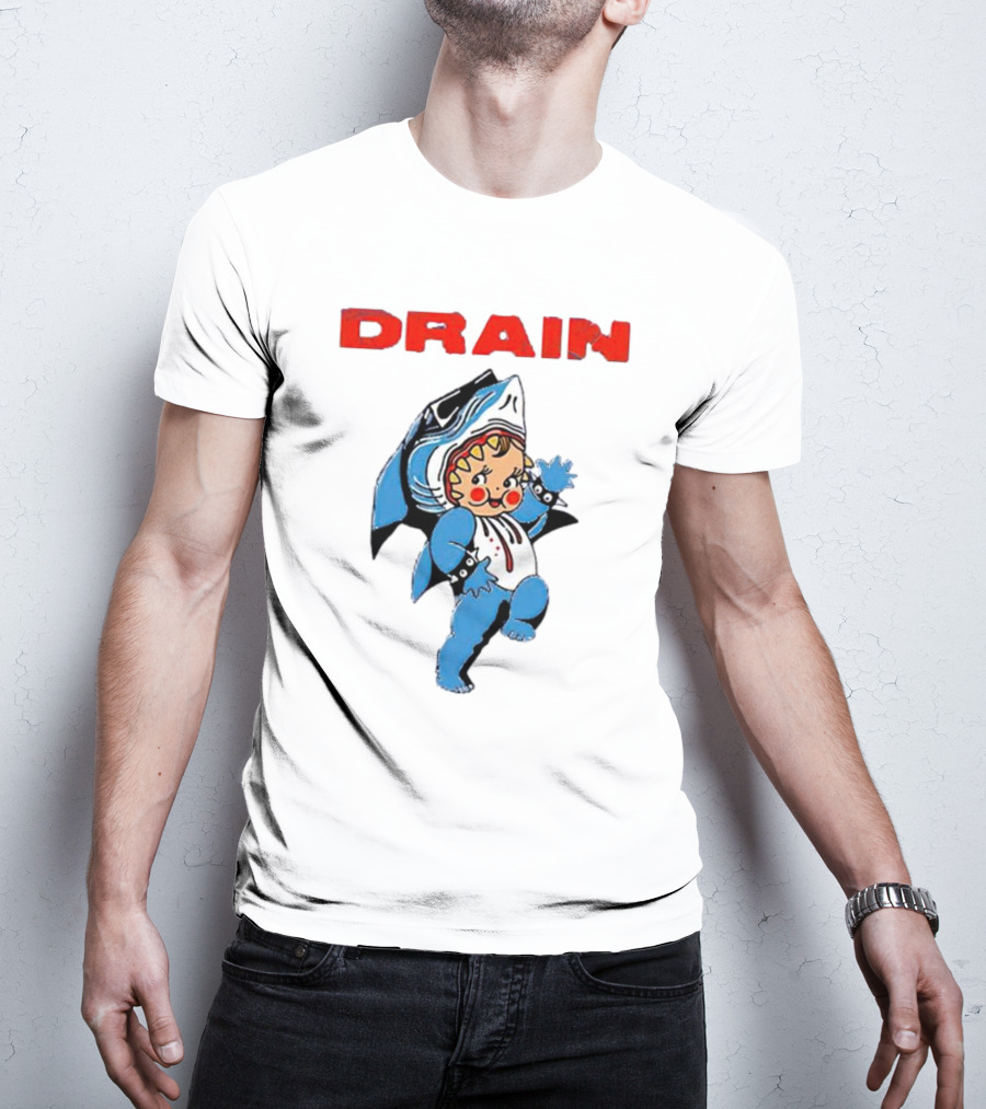 Drain Kewpie Shark Costume Charm T-Shirt