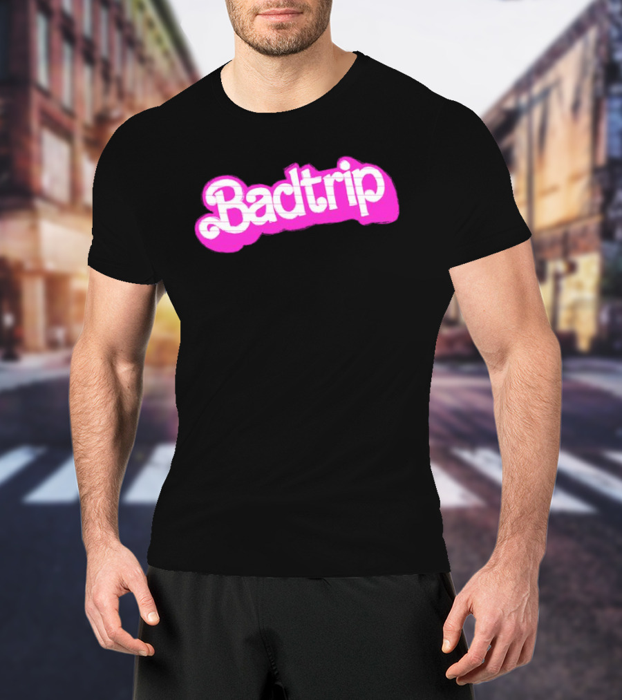 Linya-Linya Badtrip Pink Bubble Text T-Shirt