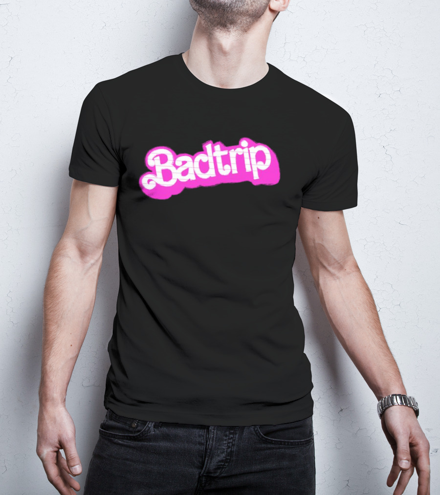Linya-Linya Badtrip Pink Bubble Text T-Shirt